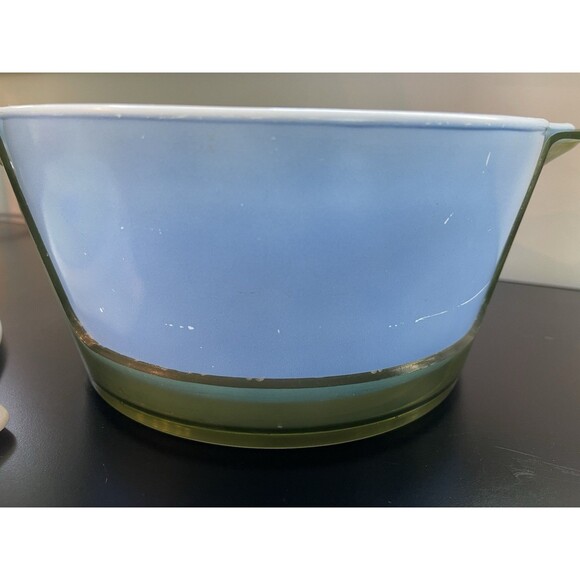 VINTAGE PYREX OCEAN FILIGREE 1973 CASSEROLE DISH W/ LID & CRADLE 2.5QT RARE - Picture 9 of 13